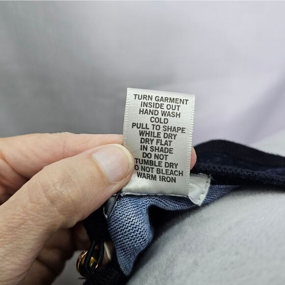 Cache Navy Blue Nautical Sleeveless Sweater Top Size XS - Picture 8 of 8